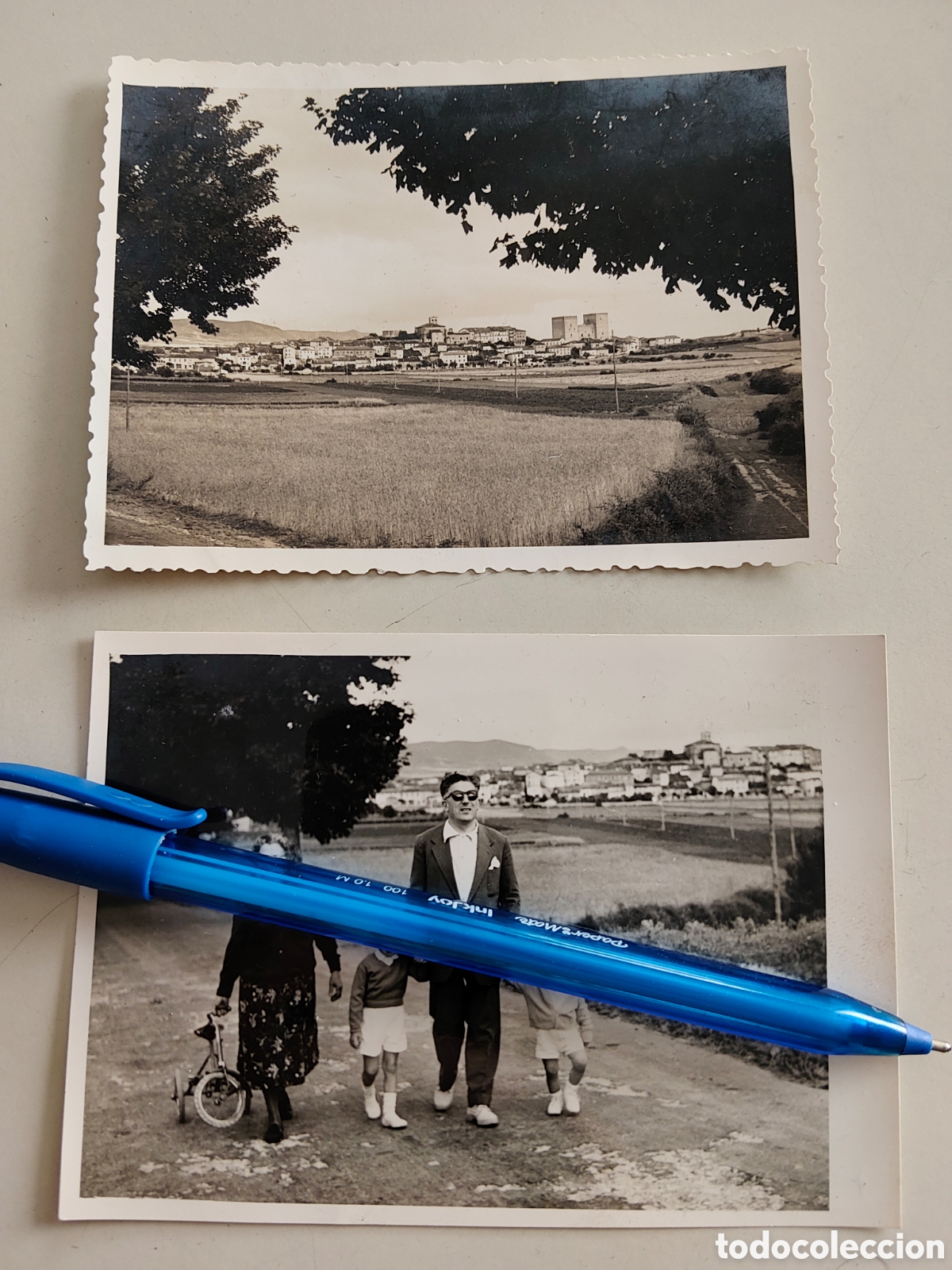 Fotograf&iacute;a antigua: Lote de 2 fotograf&iacute;a Medina de Pomar Burgos Vista desde la distancia