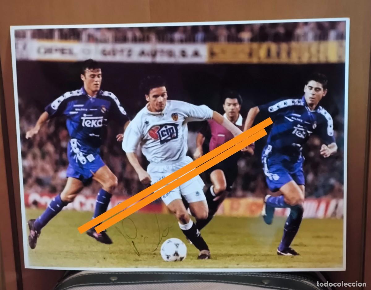 Fotografia antiga: Fotograf&iacute;a. Partido Valencia club de f&uacute;tbol Real Madrid. Foto Gran tama&ntilde;o. Luis Enrique. Mijatović.