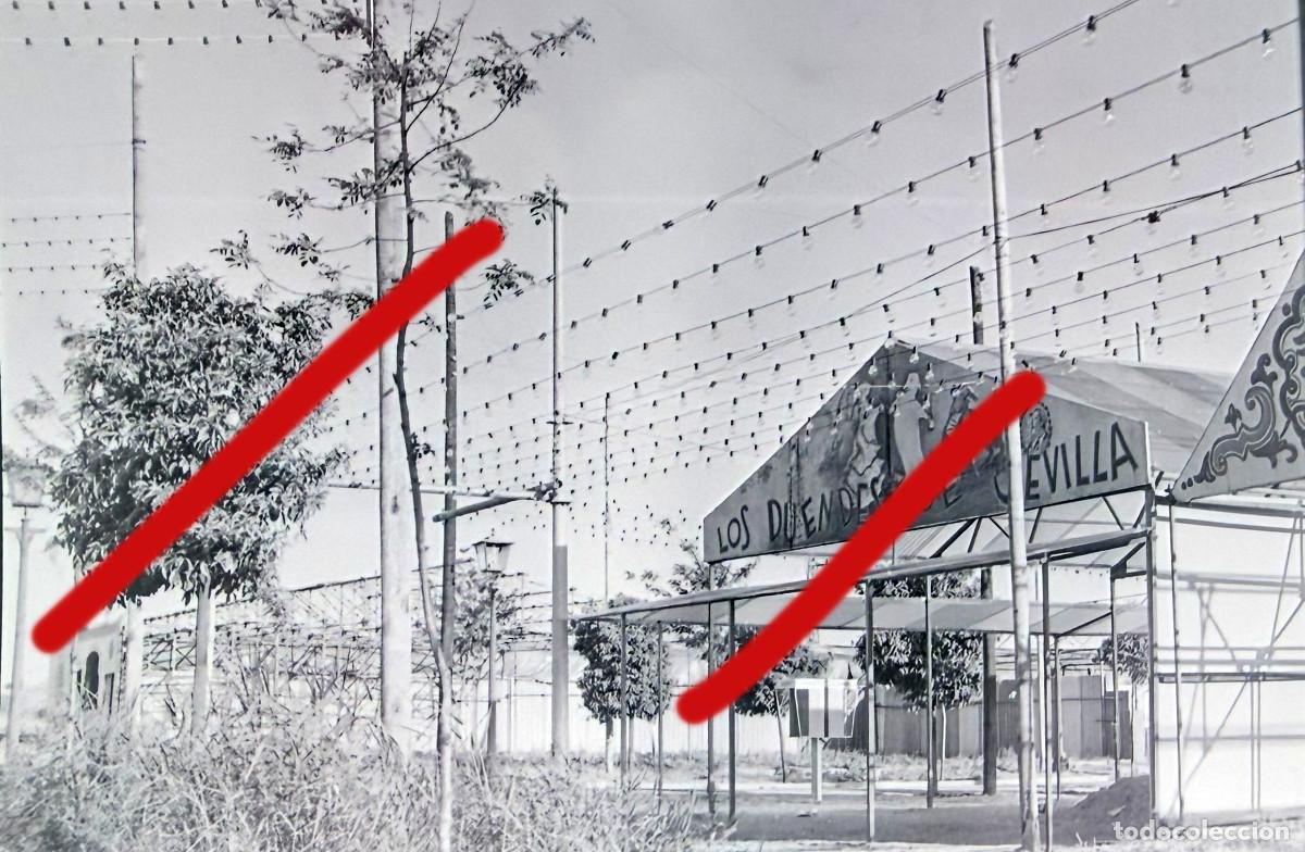 Fotograf&iacute;a antigua: Montaje Feria de Abril Sevilla - Fotografia Antigua - Negativo de Celuloide