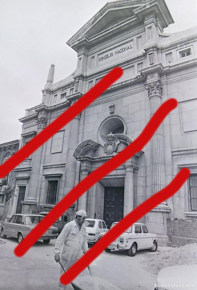 Fotografia antiga: Palacio del Senado Calle de Bail&eacute;n Madrid A&ntilde;os 60/70 - NEGATIVO DE CELULOIDE