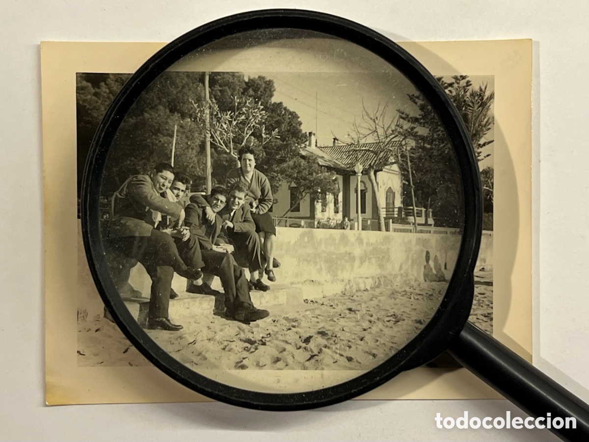 Fotograf&iacute;a antigua: BENIDORM, Alicante. Fotograf&iacute;a antigua Chalets en primera l&iacute;nea de playa.. (a.1959) Med&iacute;das: 8 x 12