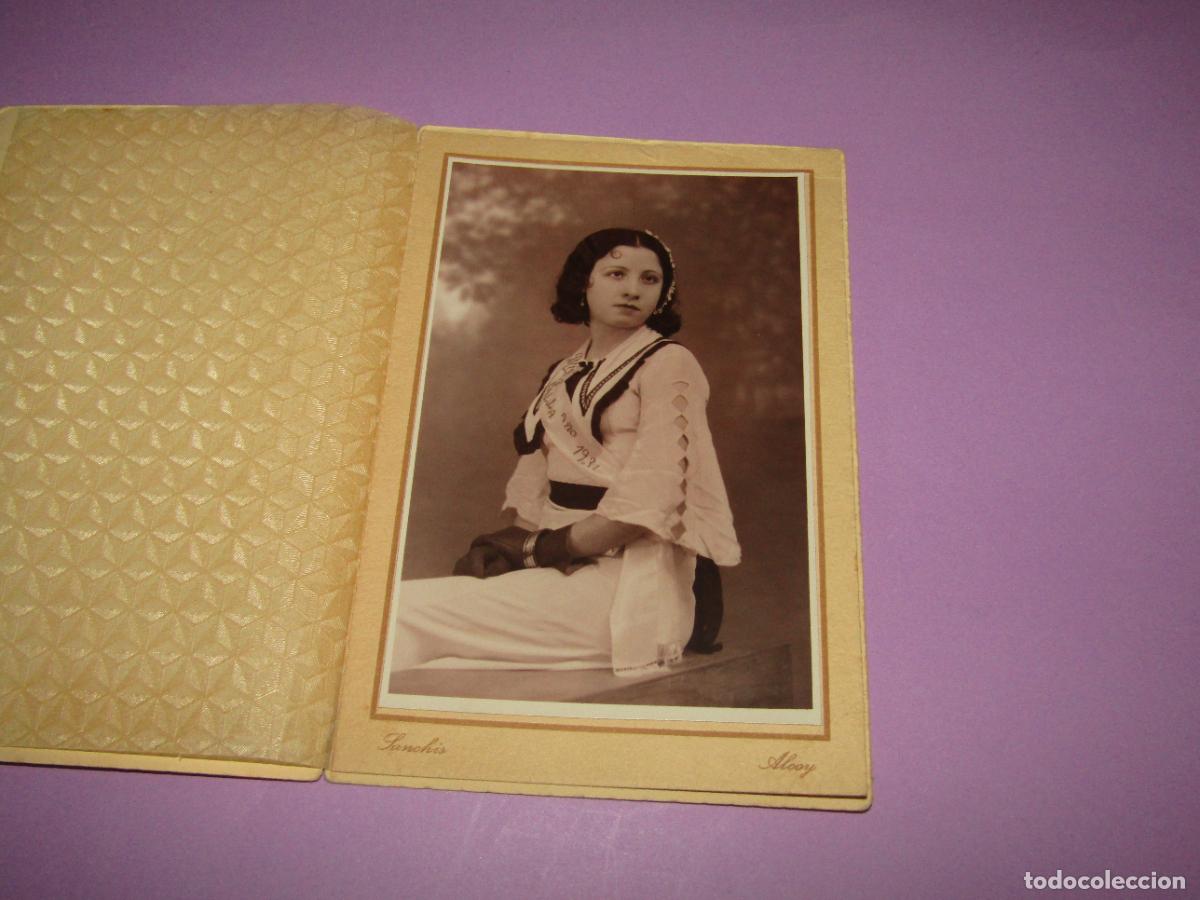Fotograf&iacute;a antigua: Antigua Fotograf&iacute;a Fallas en Alcoy MISS FALLA A&ntilde;o 1934 Fot&oacute;grafo SANCHIS de Alcoy