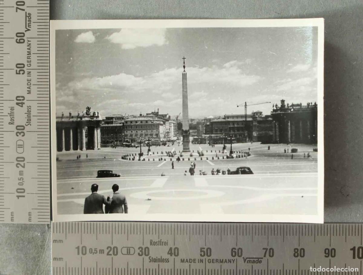 Fotograf&iacute;a antigua: FOTOGRAFIA. Plaza de San Pedro - Obelisco Vaticano - Ciudad del Vaticano ROMA HACIA 1940