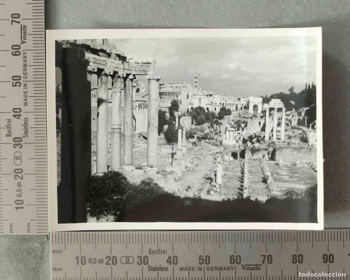 Fotograf&iacute;a antigua: FOTOGRAFIA. Foro Romano - Tempio di Saturno e Basilica Julia ROMA HACIA 1940