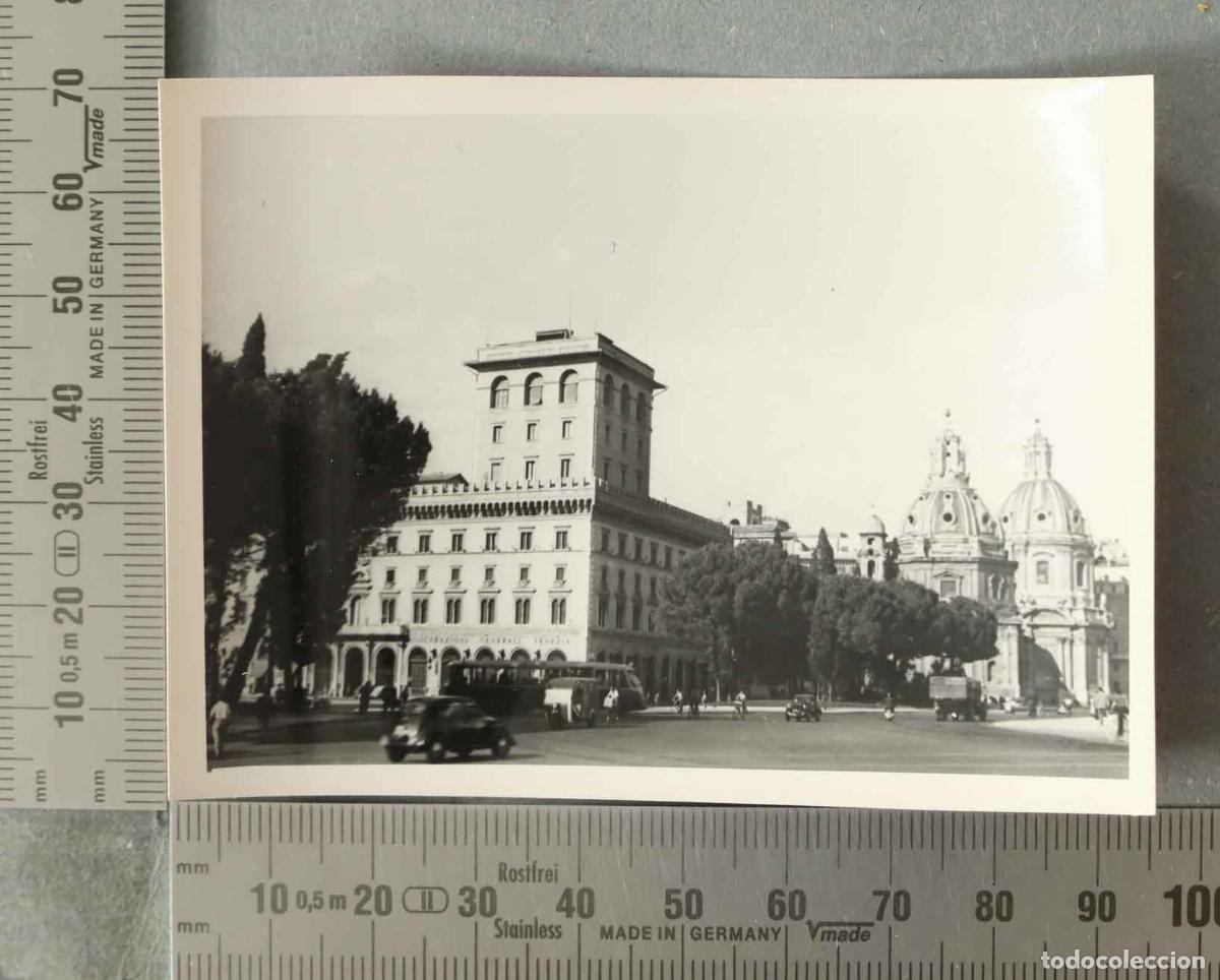 Alte Fotografie: FOTOGRAFIA. Piazza Venezia - TRAFICO VEHICULOS AUTOBUS ROMA HACIA 1940