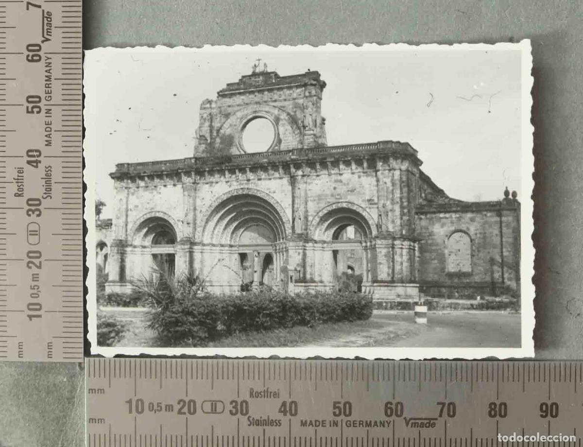 Alte Fotografie: FOTOGRAFIA. Manila Cathedral - Intramuros - Ruins Battle of Manila FILIPINAS HACIA 1940