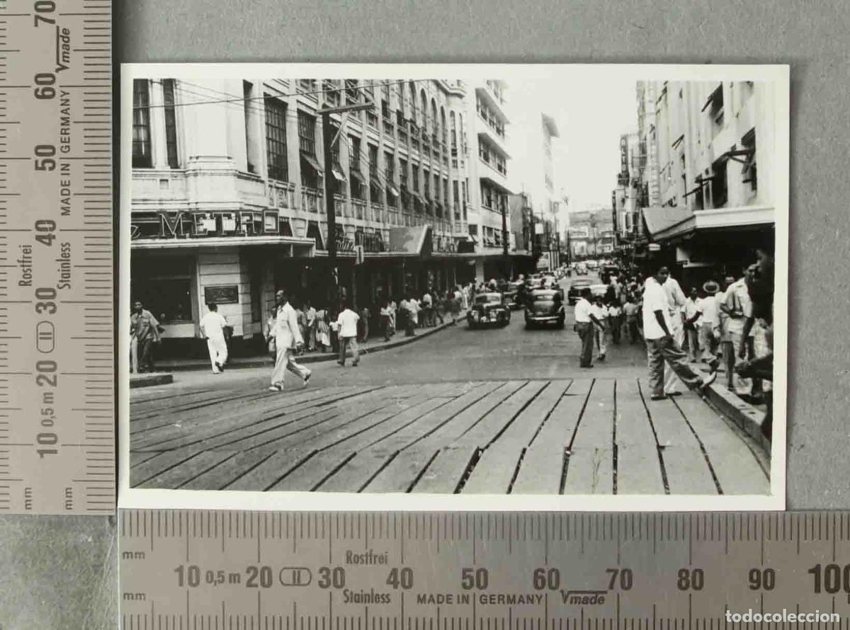 Alte Fotografie: FOTOGRAFIA. CALLE MANILA , TRAFICO Y PERSONAS. FILIPINAS HACIA 1940