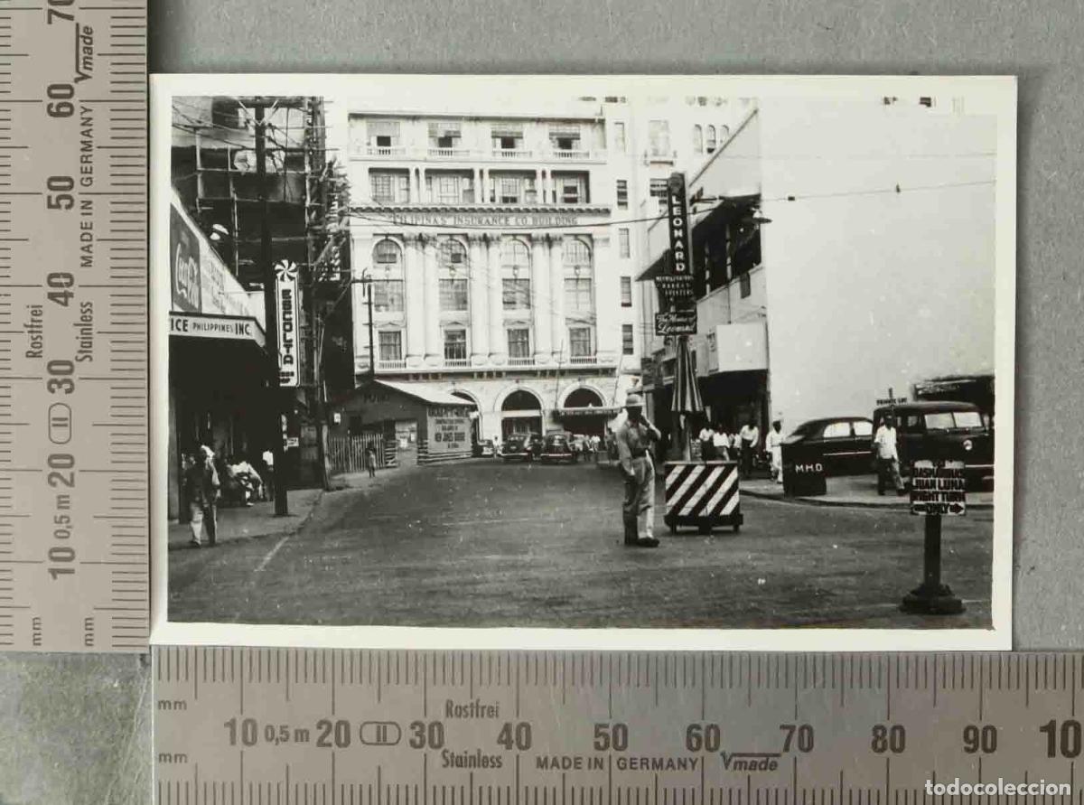 Alte Fotografie: FOTOGRAFIA. Plaza Moraga corner Plaza Cervantes, Insurance Company building FILIPINAS HACIA 1940