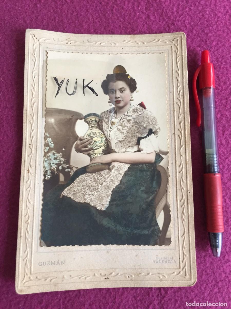 Fotograf&iacute;a antigua: ANTIGUA FOTO - FOTOGRAFIA COLOREADA DE FALLERA - 1945 - FOTOGRAFO GUZMAN- FALLAS VALENCIA