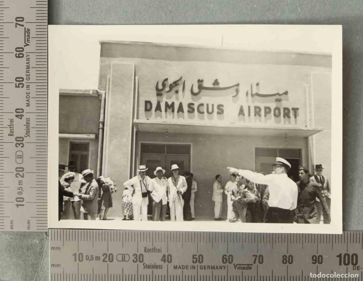 Fotograf&iacute;a antigua: FOTOGRAFIA. Damascus Airport - VISITA ESPA&Ntilde;OLA HACIA 1940