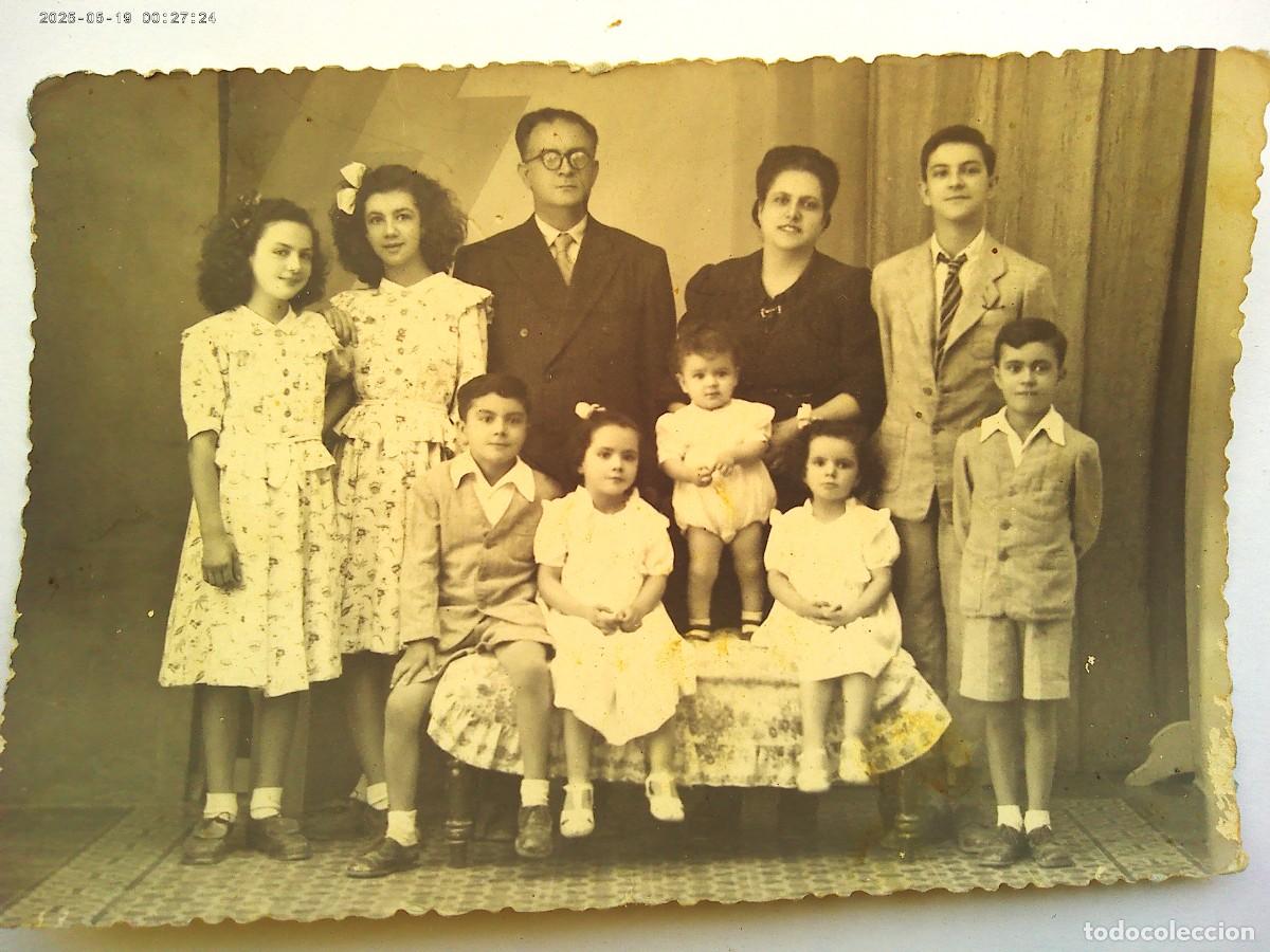 Fotograf&iacute;a antigua: PRECIOSA FOTO DE ESTUDIO DE FAMILIA NUMEROSA