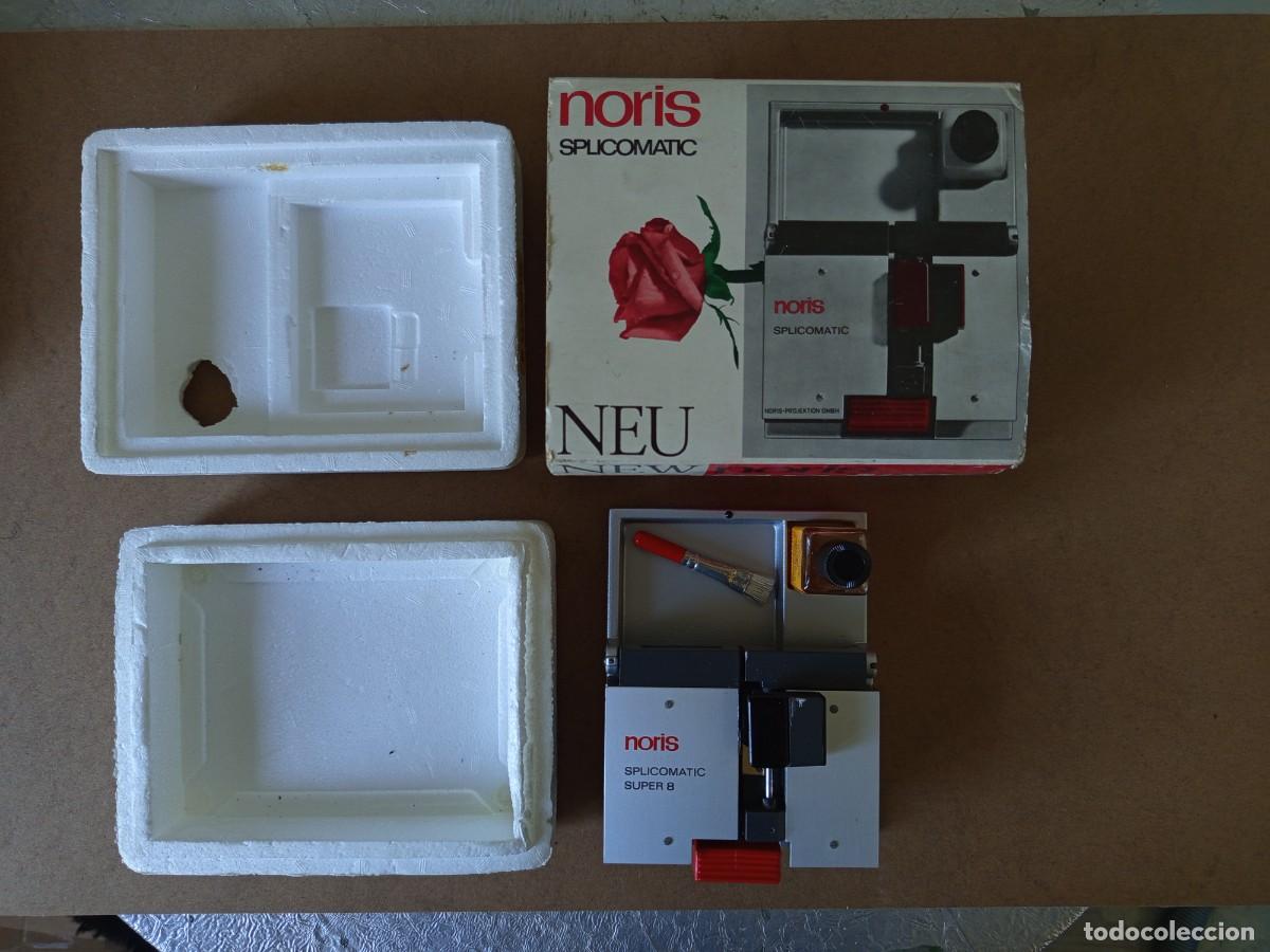 Fotograf&iacute;a antigua: Prensa adhesiva de pel&iacute;cula marca Noris Splicomatic.Vintage
