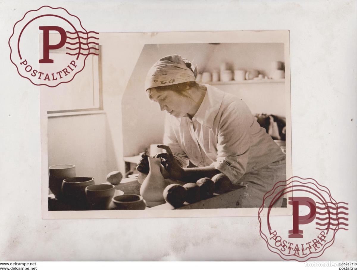 Photographie ancienne: WELONSONS VALUABLE CLAY HAMPSTEAD CLAY POTTERY 20*15CM Fonds Victor FORBIN 1864-1947