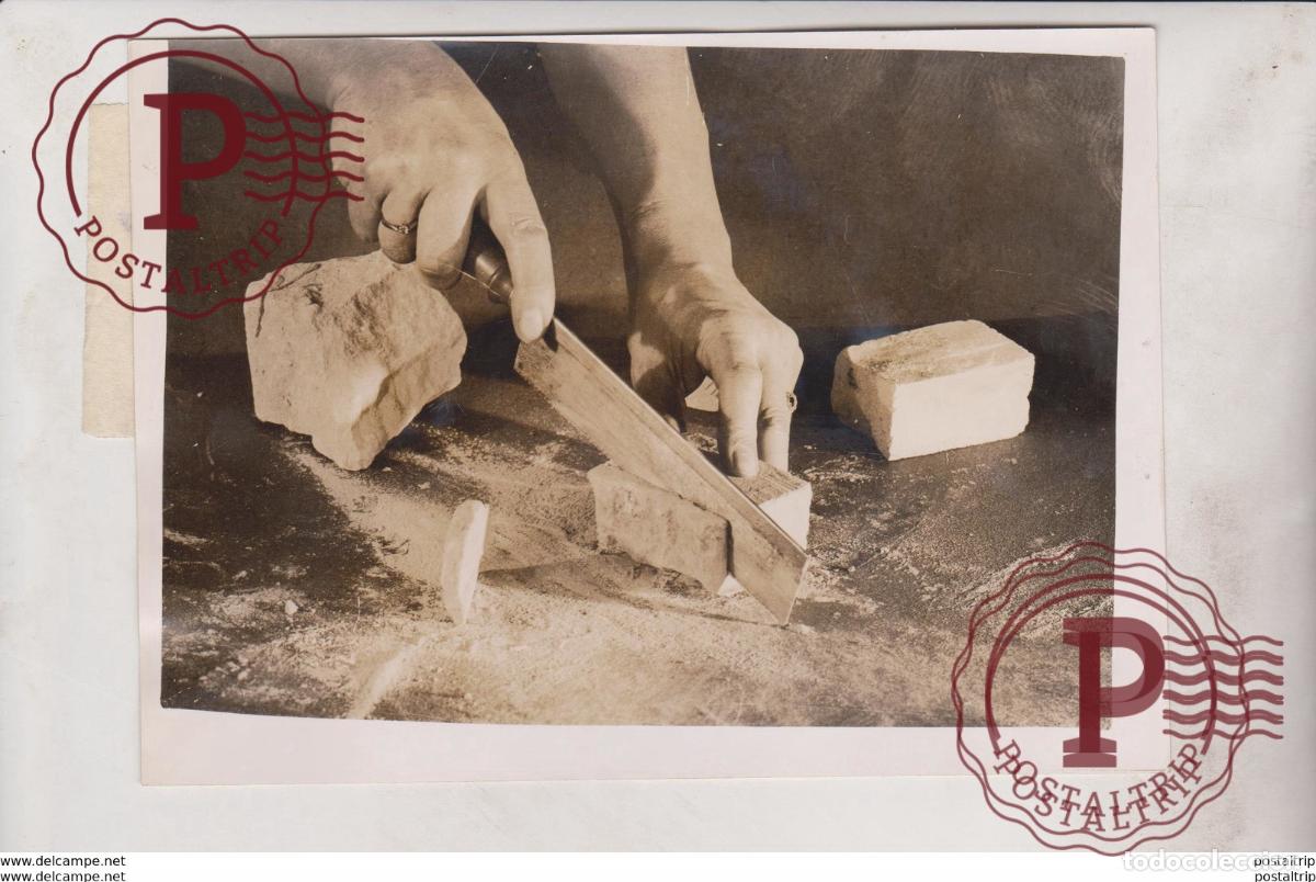 Fotografia antica: ANTI STRIKE COOKING BLOCK HEARTHSTONE SOAKED IN METHYLATED SPIRIT 16*12CM Fonds Victor FORBIN 186