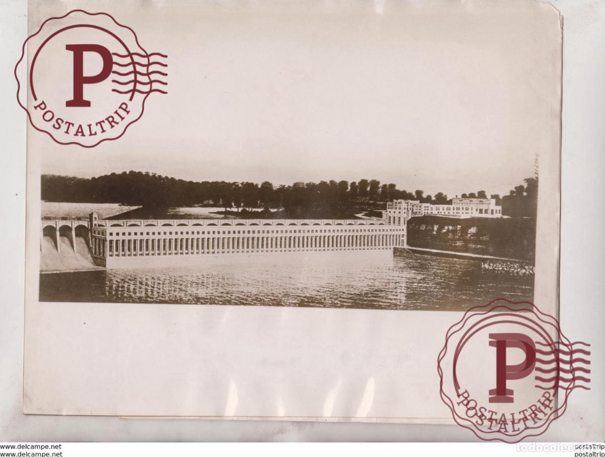 Fotograf&iacute;a antigua: THE WILSON DAM MUSCLE SHOALS US WAR PHOTO UNDERWOOD AND UNDERWOOD 26*20CM Fonds Victor FORBIN 1864