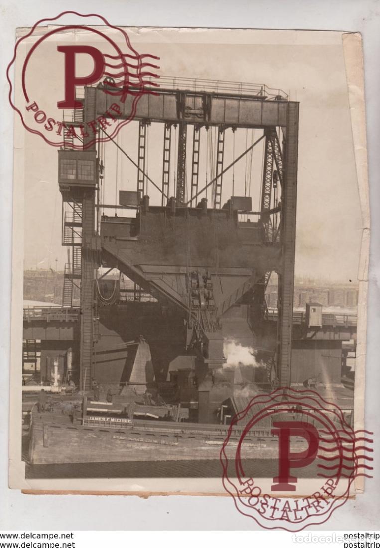 Fotograf&iacute;a antigua: ETAT SEE SCAN SPEEDING COAL ITS WAY TO NEW YORK READING RAILROAD JERSEY SHORE MINE 26*20CM Fonds Vic