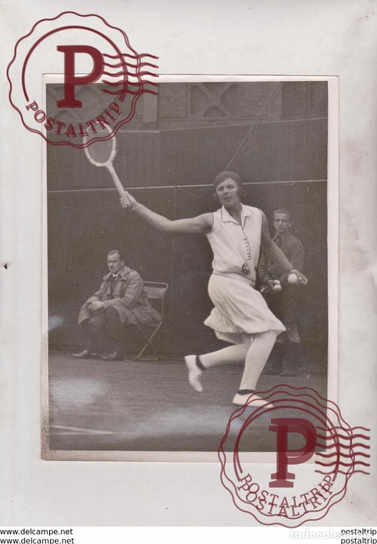Fotograf&iacute;a antigua: TENNIS BETTY NUTHALL WIMBLEDON 21*16CM Fonds Victor FORBIN 1864-1947