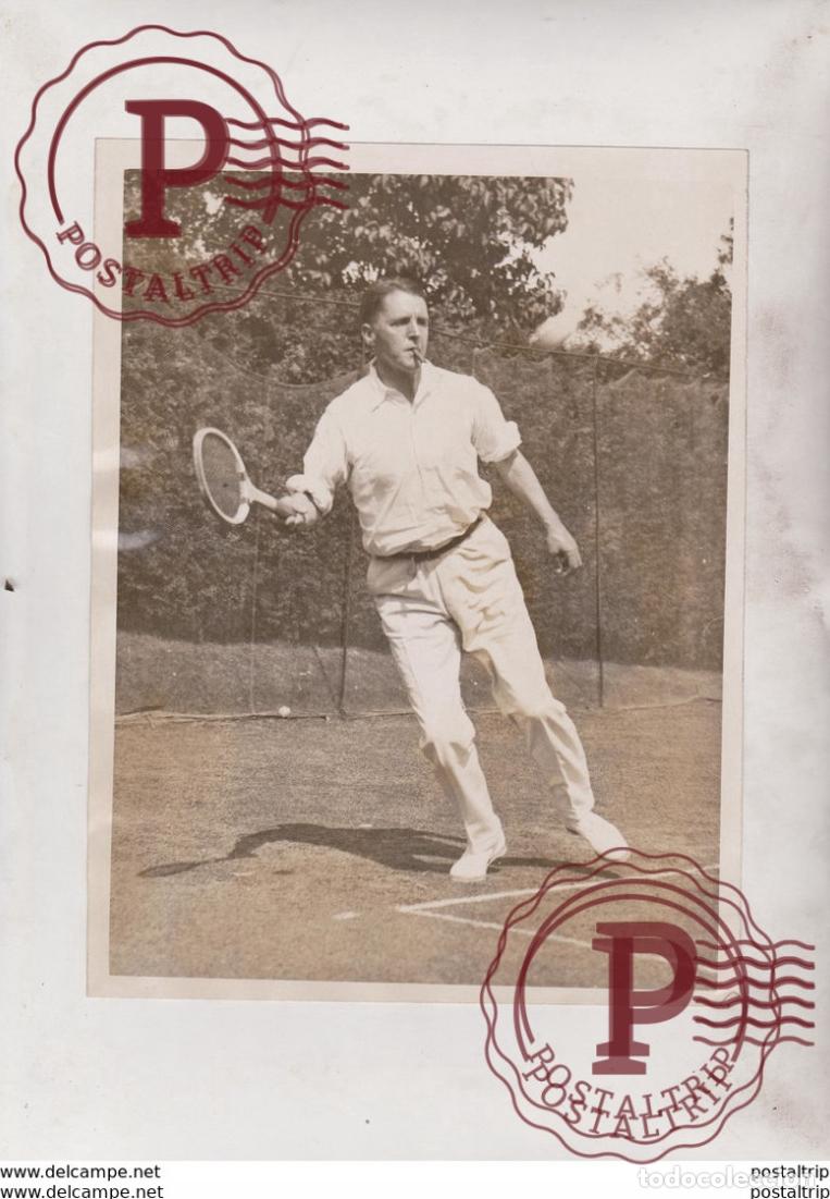 Fotograf&iacute;a antigua: LORD BIRKENHEAD LORD CHANCELLOR CHARLTON BANBURY TENNIS 21*16CM Fonds Victor FORBIN 1864-1947
