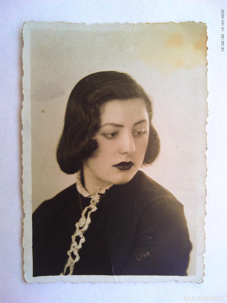 Fotograf&iacute;a antigua: PRECIOSA FOTO DE ESTUDIO DE CHICA A&Ntilde;OS 40 . DE RUPEREZ , PAMPLONA