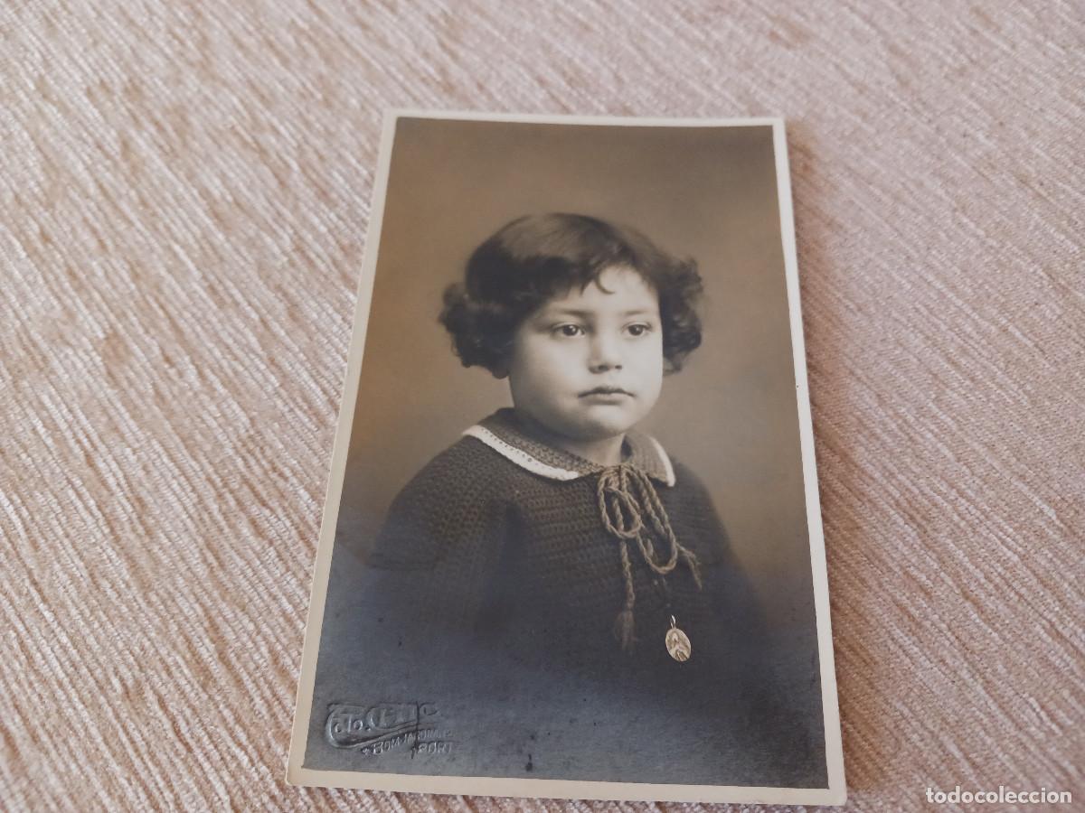 Fotograf&iacute;a antigua: fotografia ni&ntilde;a, pelo cortito, foto bomjardim