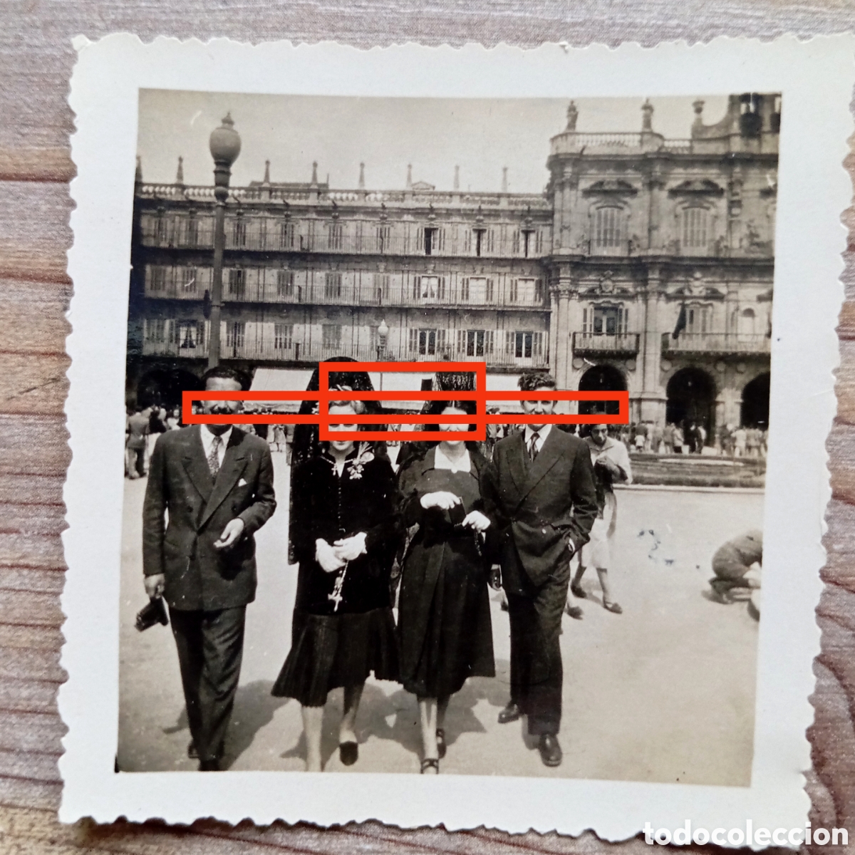 Fotografia antiga: FOTOGRAF&Iacute;A SALAMANCA PLAZA MAYOR FOT&Oacute;GRAFO GONZALO TAMA&Ntilde;O 6x6 CM