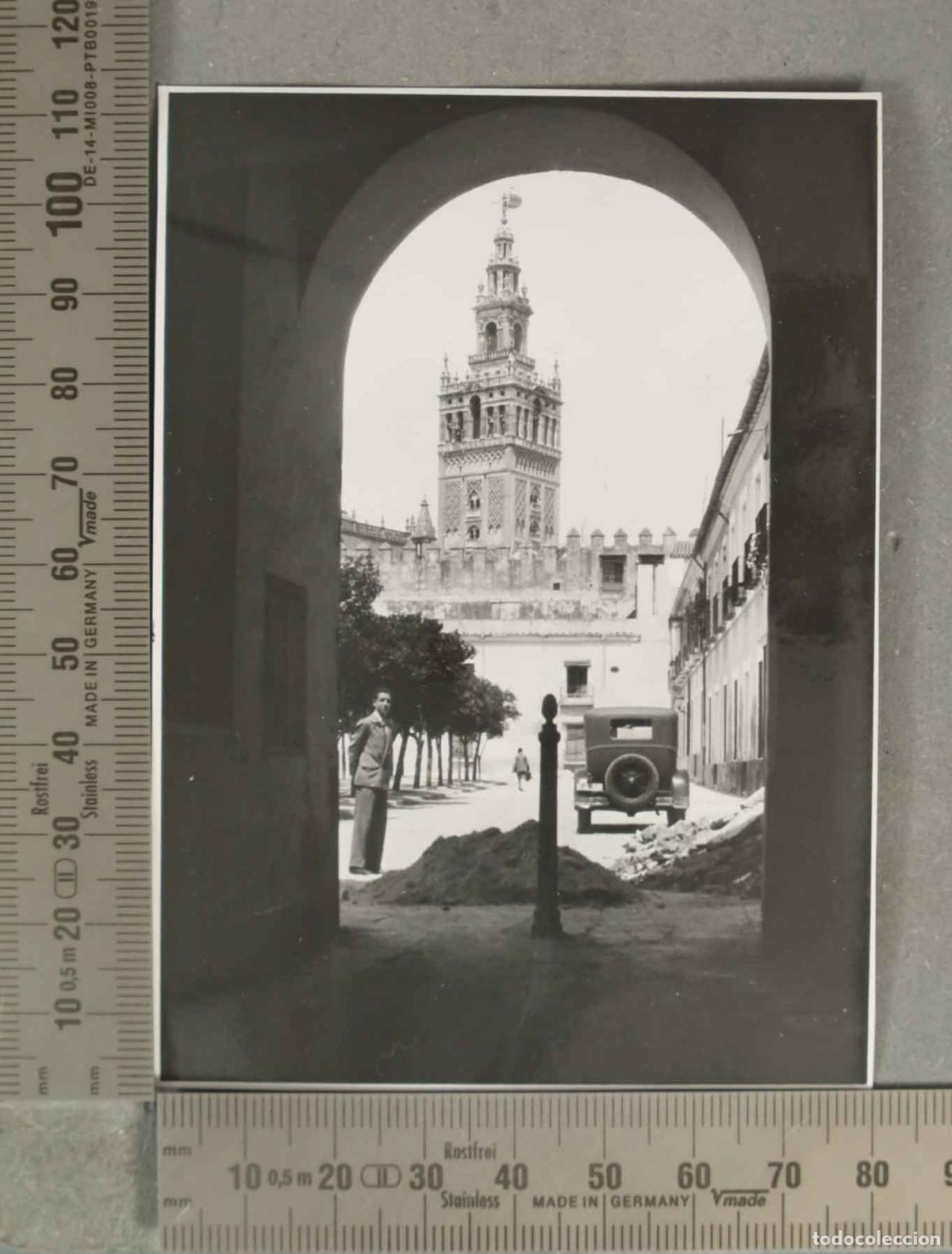 Antique Photography: FOTOGRAFIA. Sevilla - La Giralda desde el Patio de Banderas SEVILLA HACIA 1940