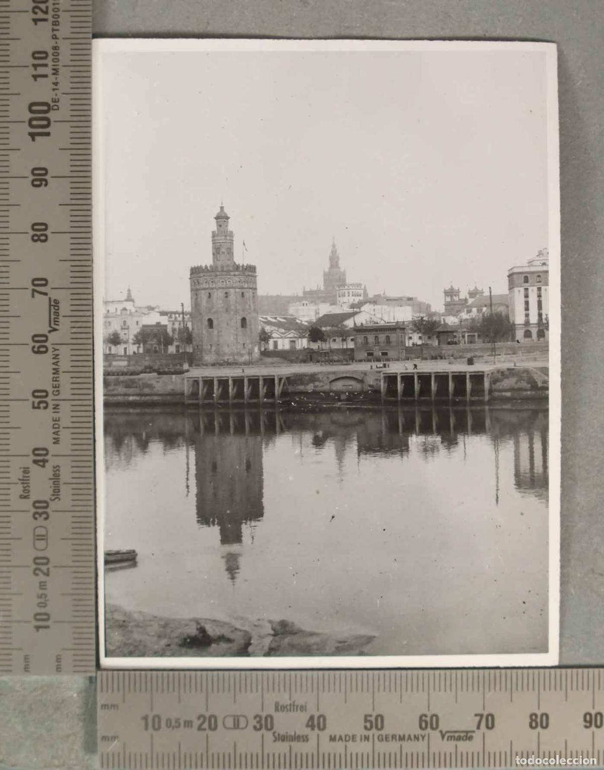 Antique Photography: FOTOGRAFIA. Sevilla - Torre del Oro y R&iacute;o Guadalquivir SEVILLA HACIA 1940