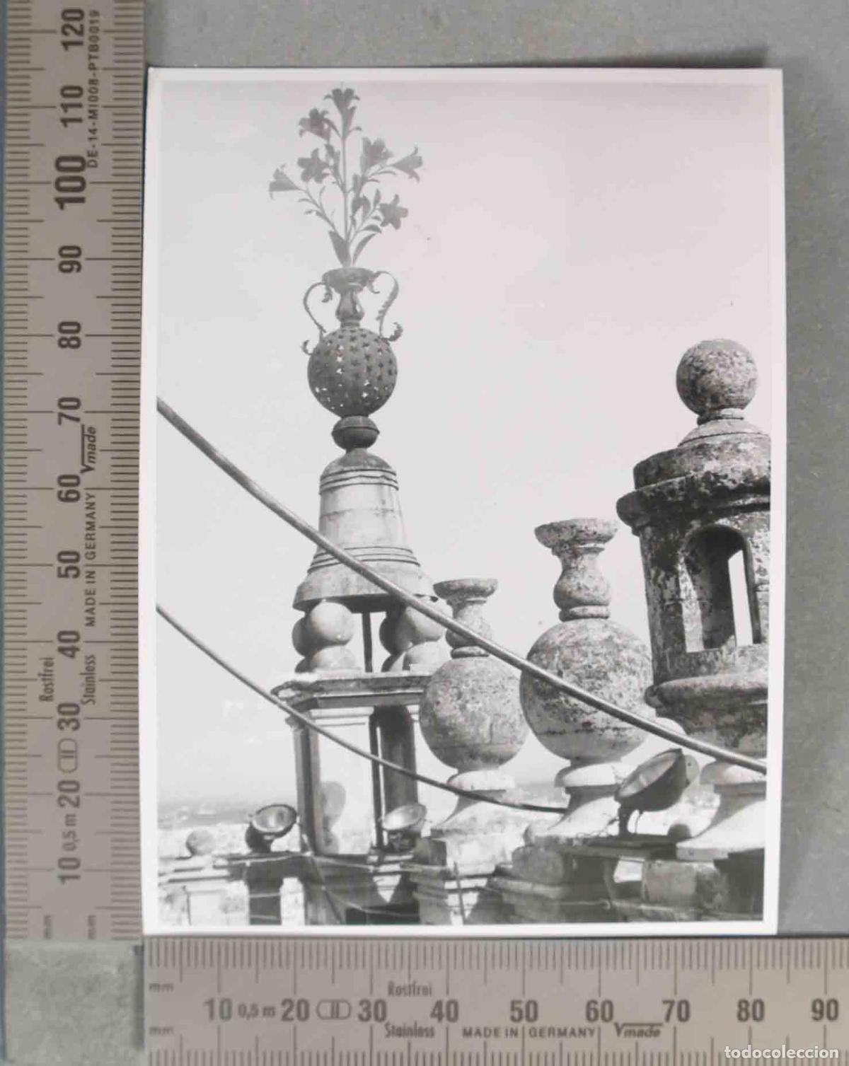 Fotograf&iacute;a antigua: FOTOGRAFIA. Azucenas de la Giralda de Sevilla HACIA 1940