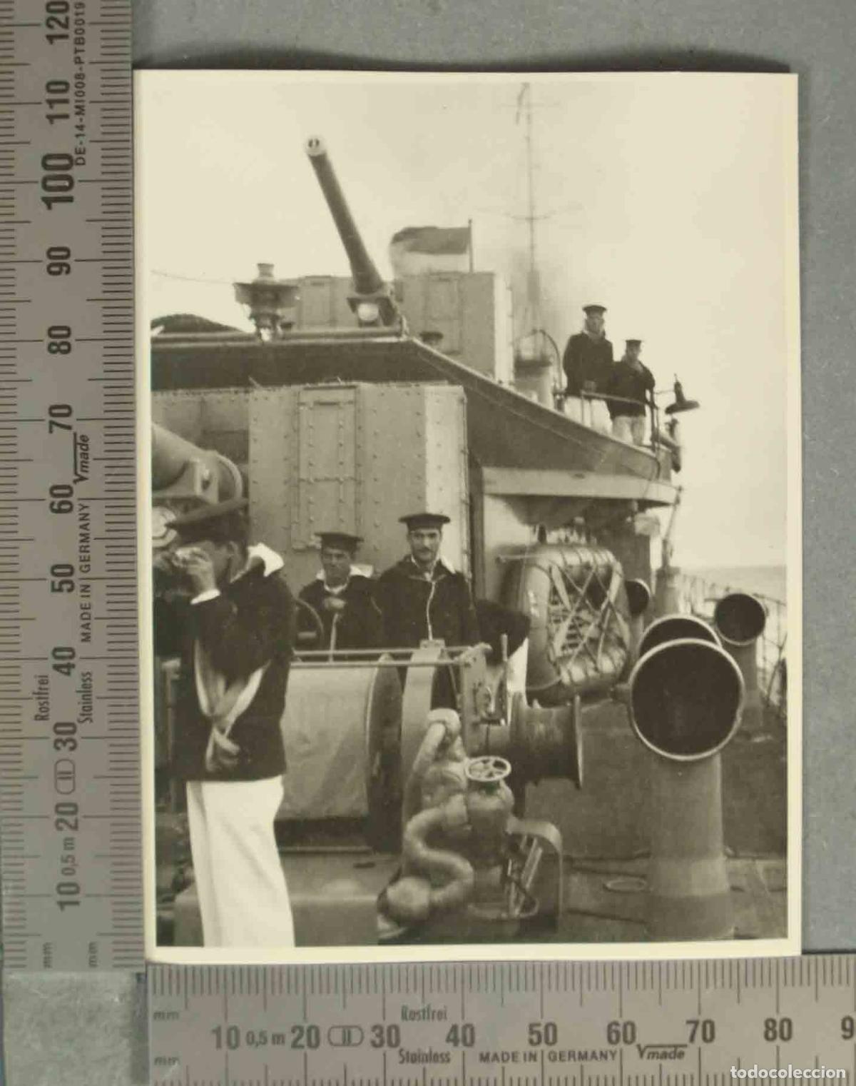 Fotograf&iacute;a antigua: FOTOGRAFIA. EMBARCACION MARINA. HACIA 1940 MALAGA