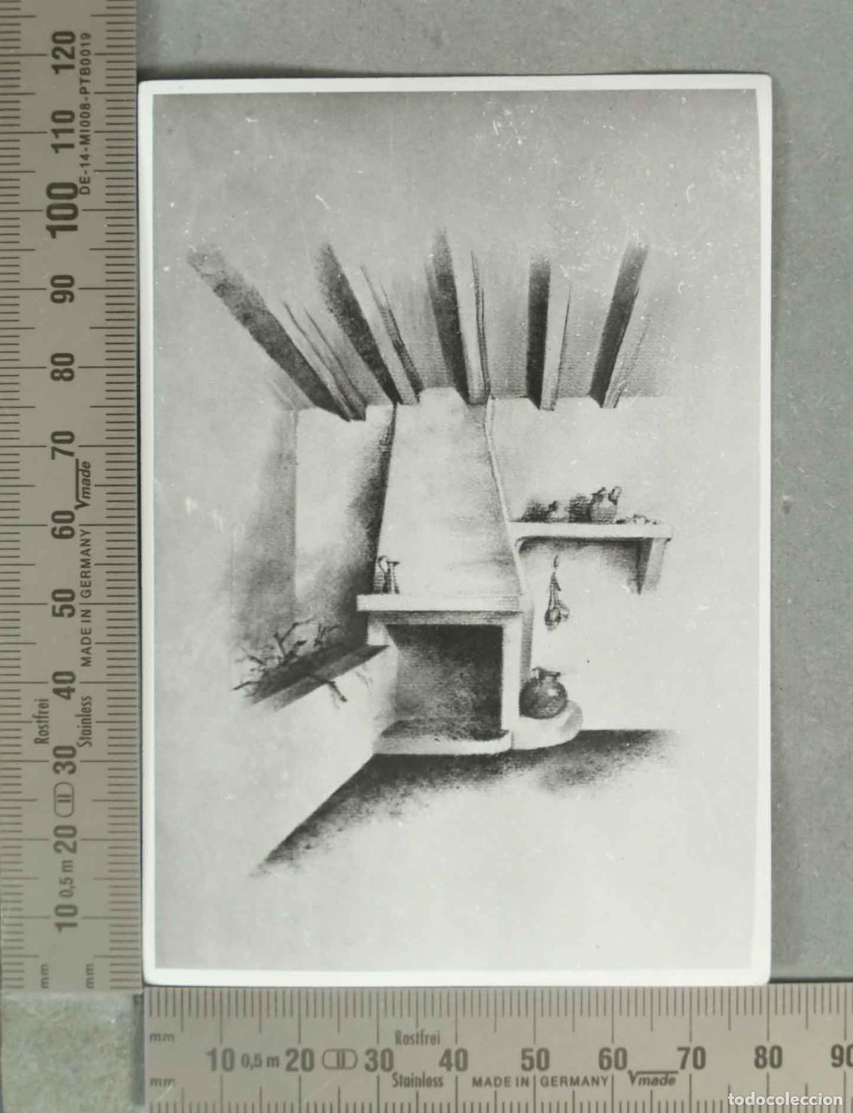 Alte Fotografie: FOTOGRAFIA. DIBUJO INTERIOR CASA TRADICIONAL