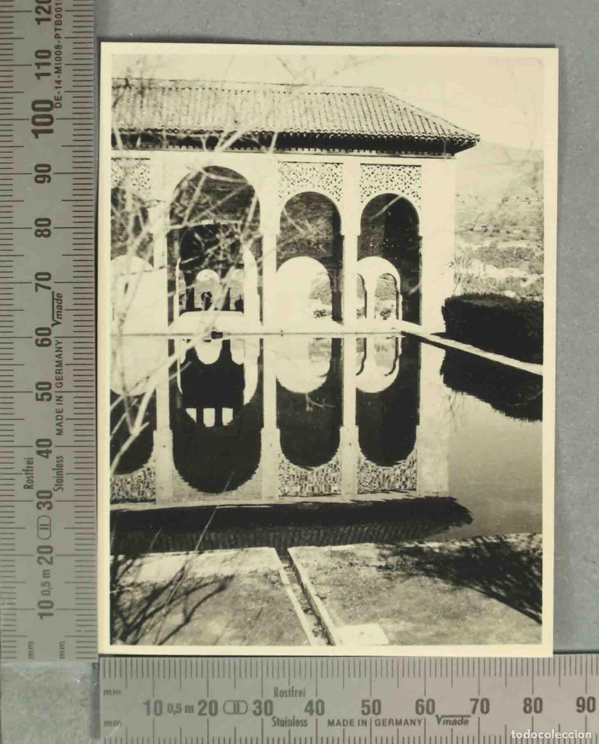 Alte Fotografie: FOTOGRAFIA. La Alhambra Granada - El Partal y su reflejo GENERALIFE HACIA 1940