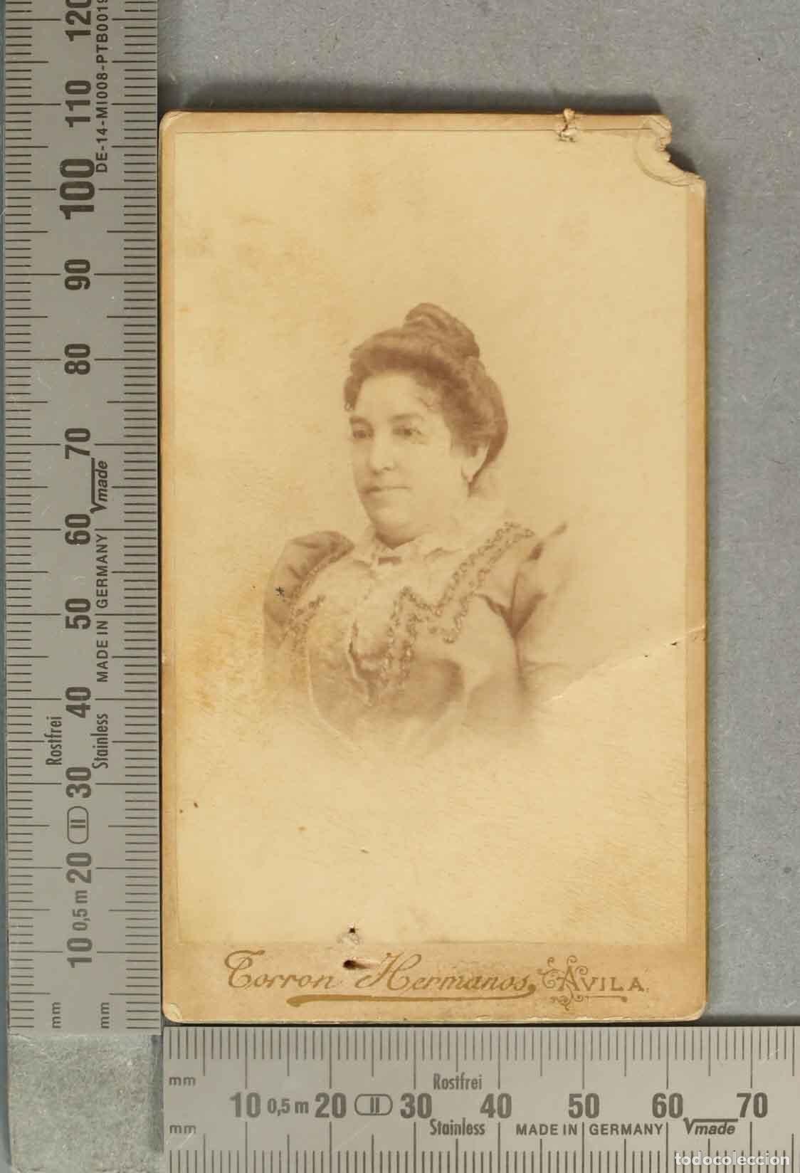 Photographie ancienne: CARTE DE VISITE FOTOGRAFIA. Retrato de se&ntilde;ora - TORRON HERMANOS