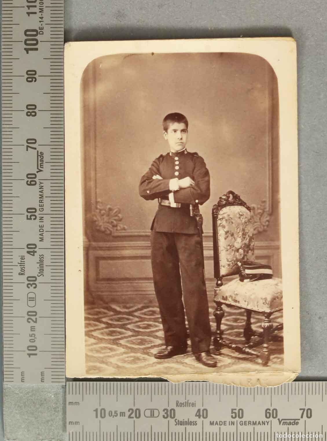 Photographie ancienne: CARTE DE VISITE FOTOGRAFIA. JOVEN MILITAR.
