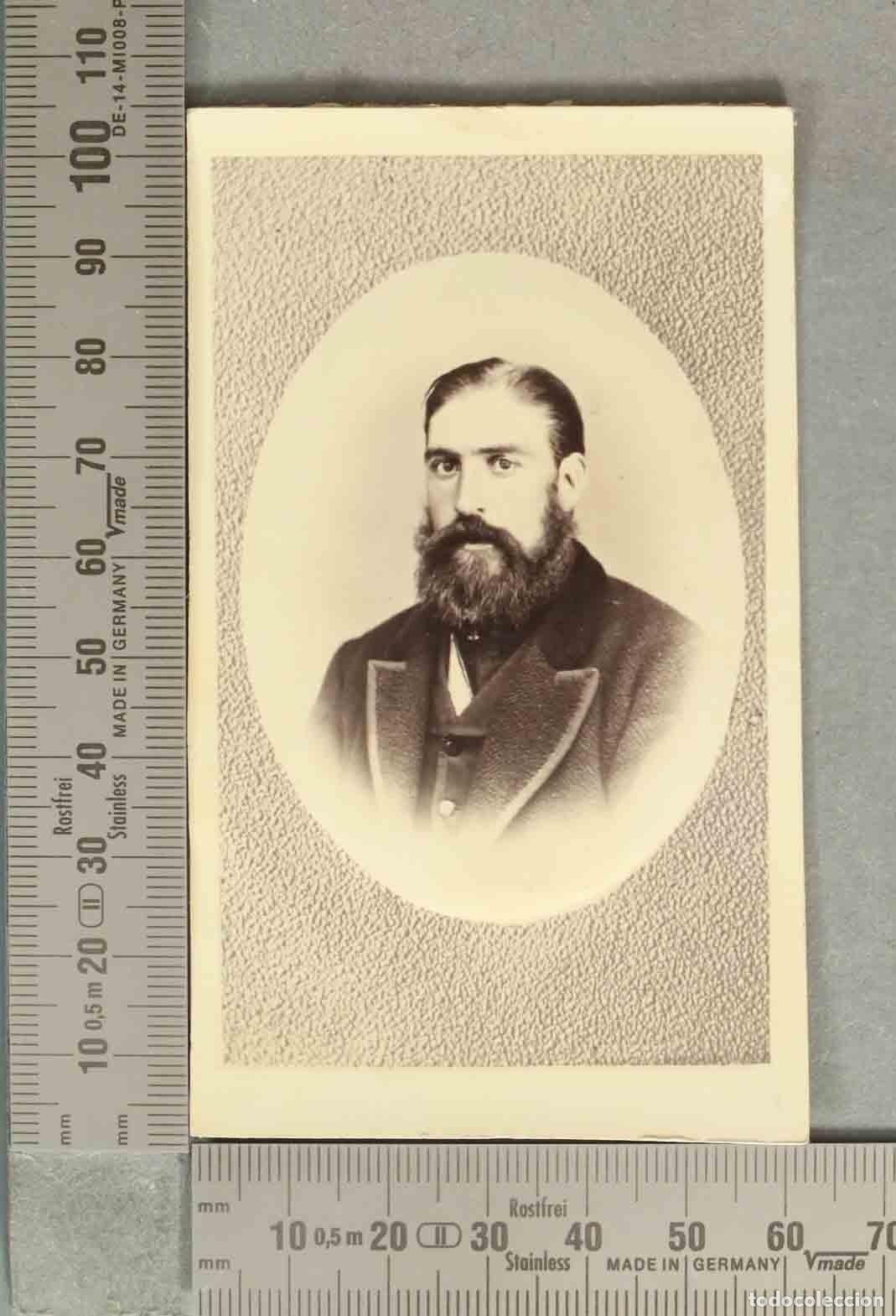 Fotograf&iacute;a antigua: CARTE DE VISITE FOTOGRAFIA. CABALLERO CON BARBA
