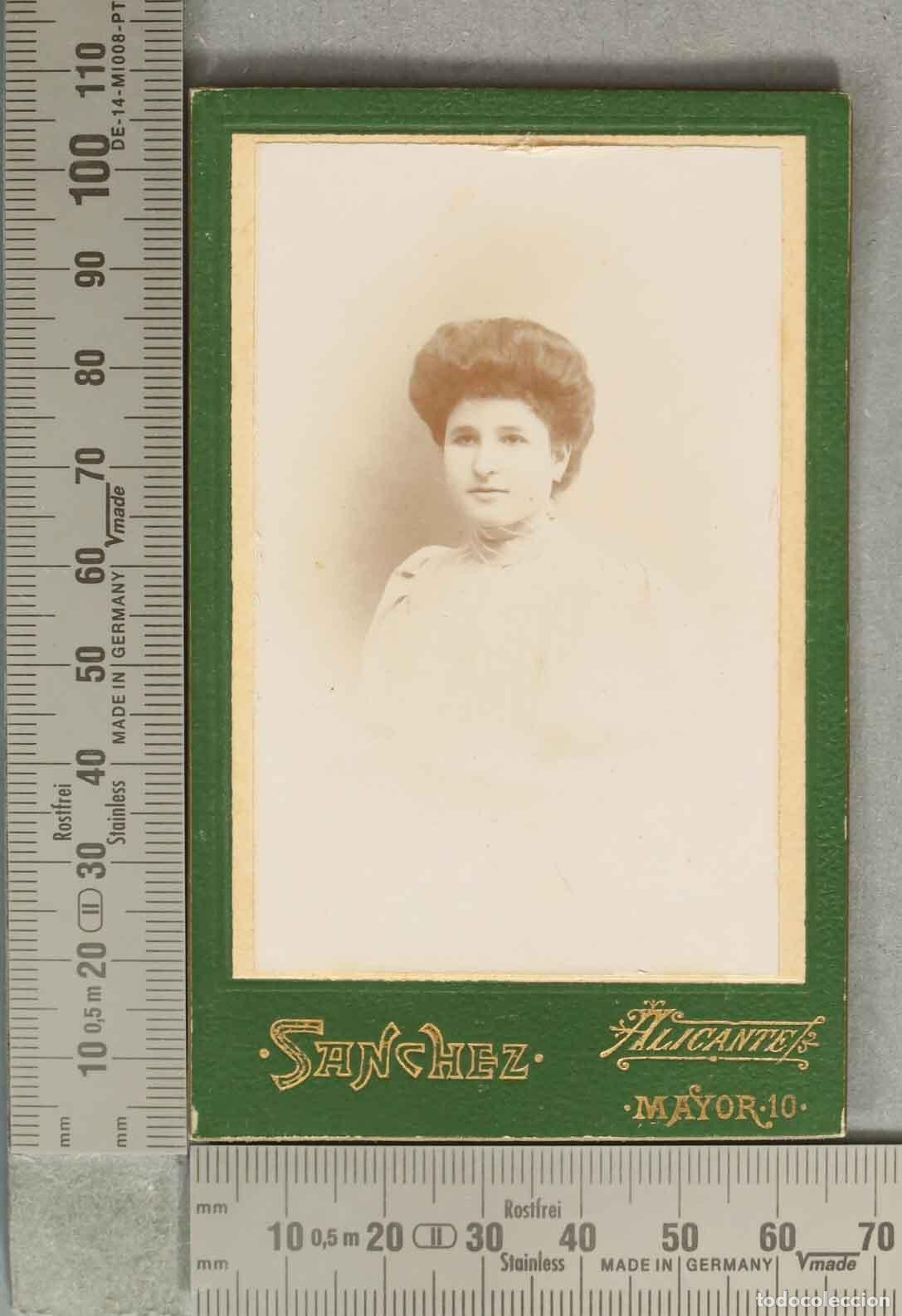 Fotograf&iacute;a antigua: CARTE DE VISITE FOTOGRAFIA. Retrato de mujer - S&aacute;nchez - ALICANTE