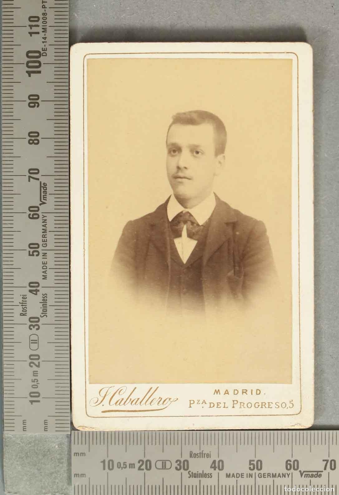 Fotograf&iacute;a antigua: FOTOGRAFIA. Caballero - J. Caballero - Carte de visite MADRID