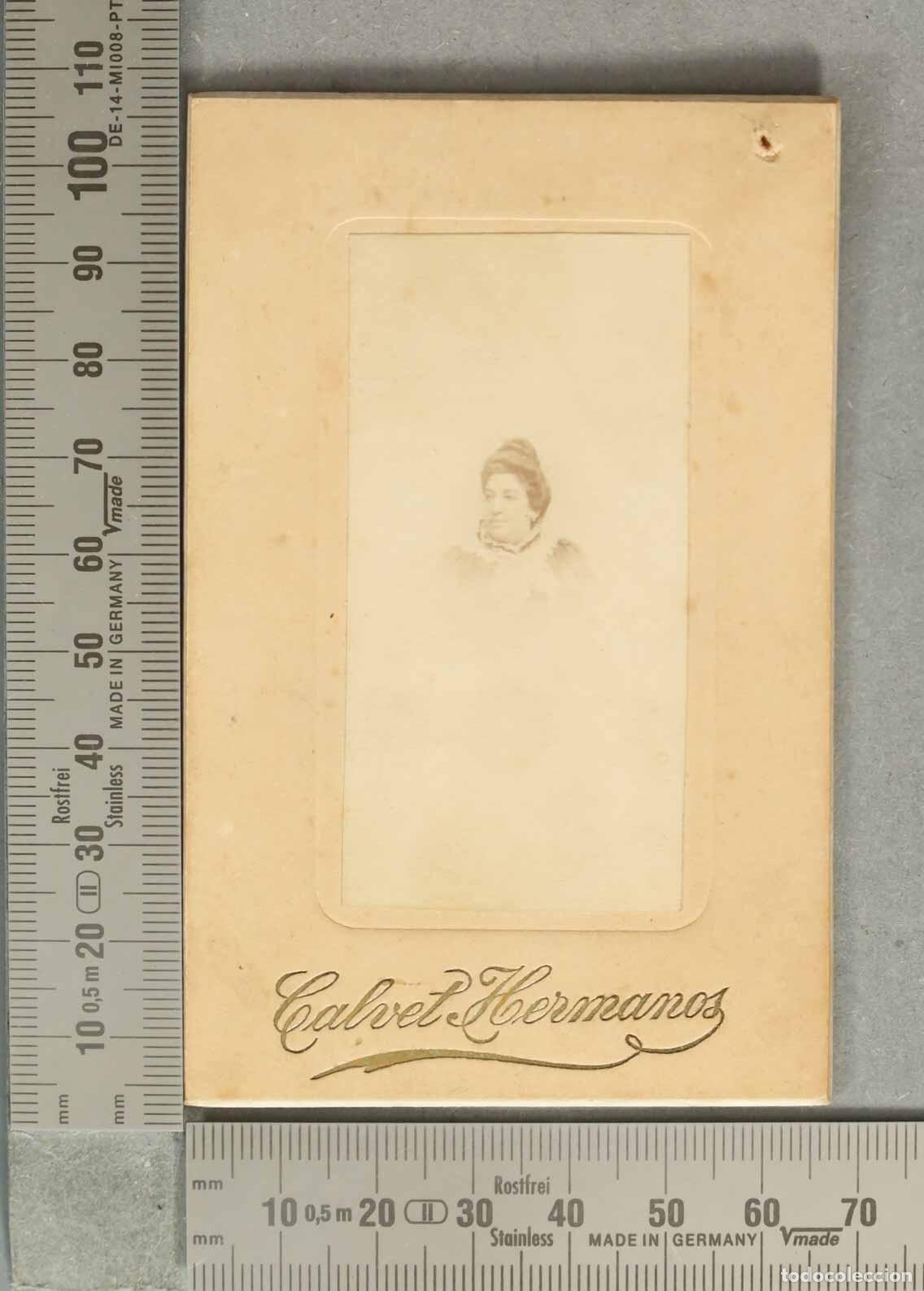 Fotograf&iacute;a antigua: CARTE DE VISITE FOTOGRAFIA. Retrato de se&ntilde;ora - Calvet Hermanos