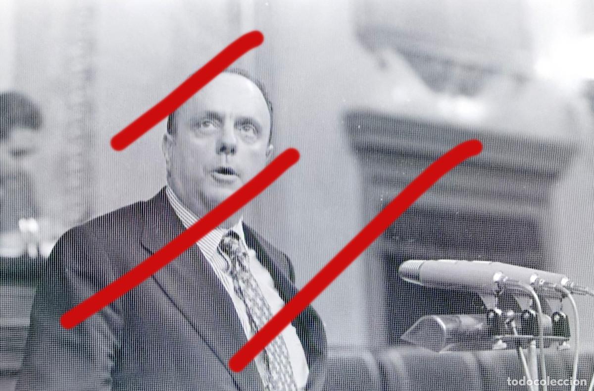 Photographie ancienne: Manuel Fraga Iribarne CONGRESO DE LOS DIPUTADOS A&Ntilde;OS 70 - NEGATIVO DE CELULOIDE