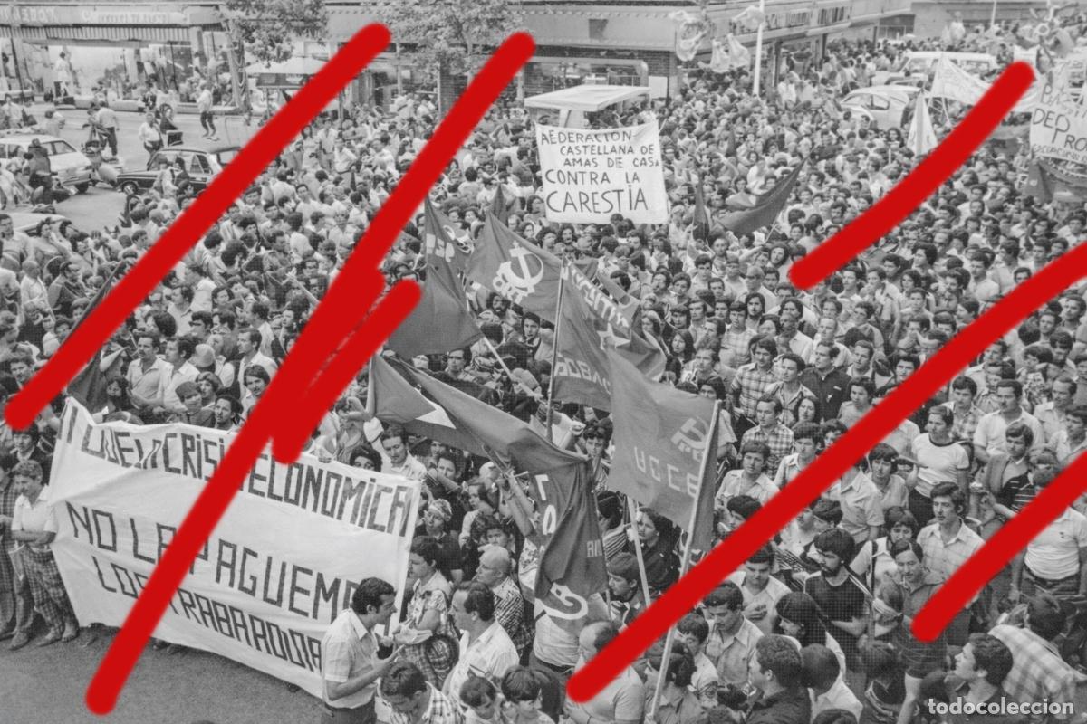 Fotograf&iacute;a antigua: Manifestaci&oacute;n Madrid A&ntilde;os 70 - NEGATIVO DE CELULOIDE - FOTOGRAF&Iacute;A ANTIGUA