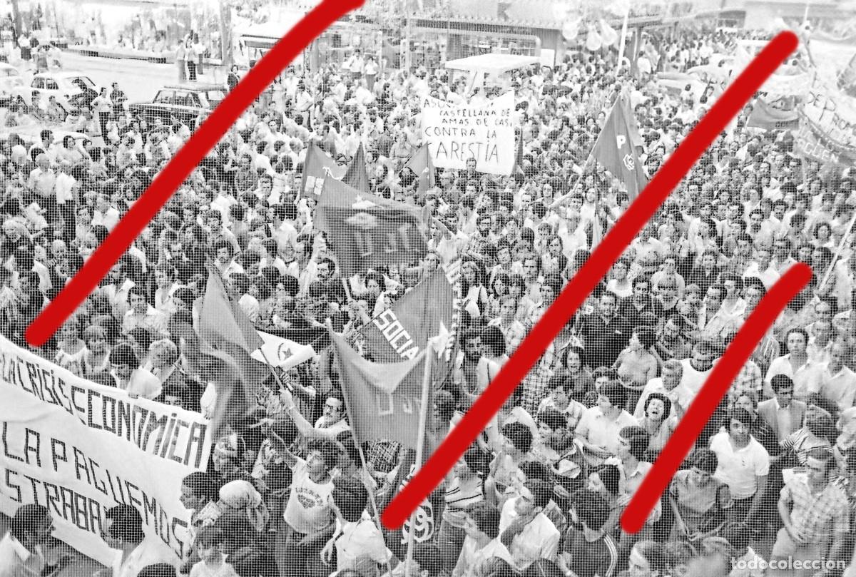 Fotograf&iacute;a antigua: Manifestaci&oacute;n Madrid A&ntilde;os 70 - NEGATIVO DE CELULOIDE - FOTOGRAF&Iacute;A ANTIGUA