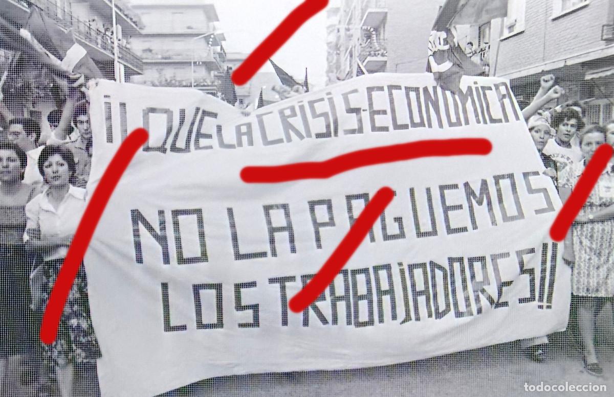 Fotograf&iacute;a antigua: Manifestaci&oacute;n Madrid A&ntilde;os 70 - NEGATIVO DE CELULOIDE - FOTOGRAF&Iacute;A ANTIGUA