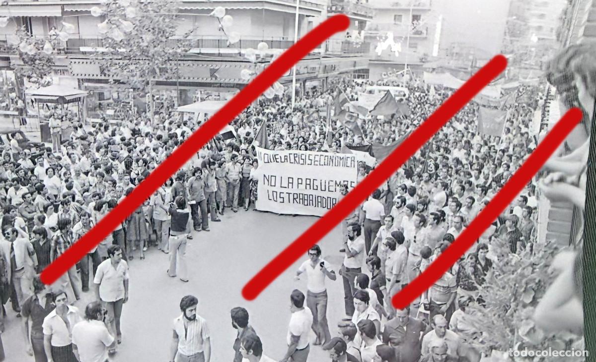 Fotograf&iacute;a antigua: Manifestaci&oacute;n Madrid A&ntilde;os 70 - NEGATIVO DE CELULOIDE - FOTOGRAF&Iacute;A ANTIGUA
