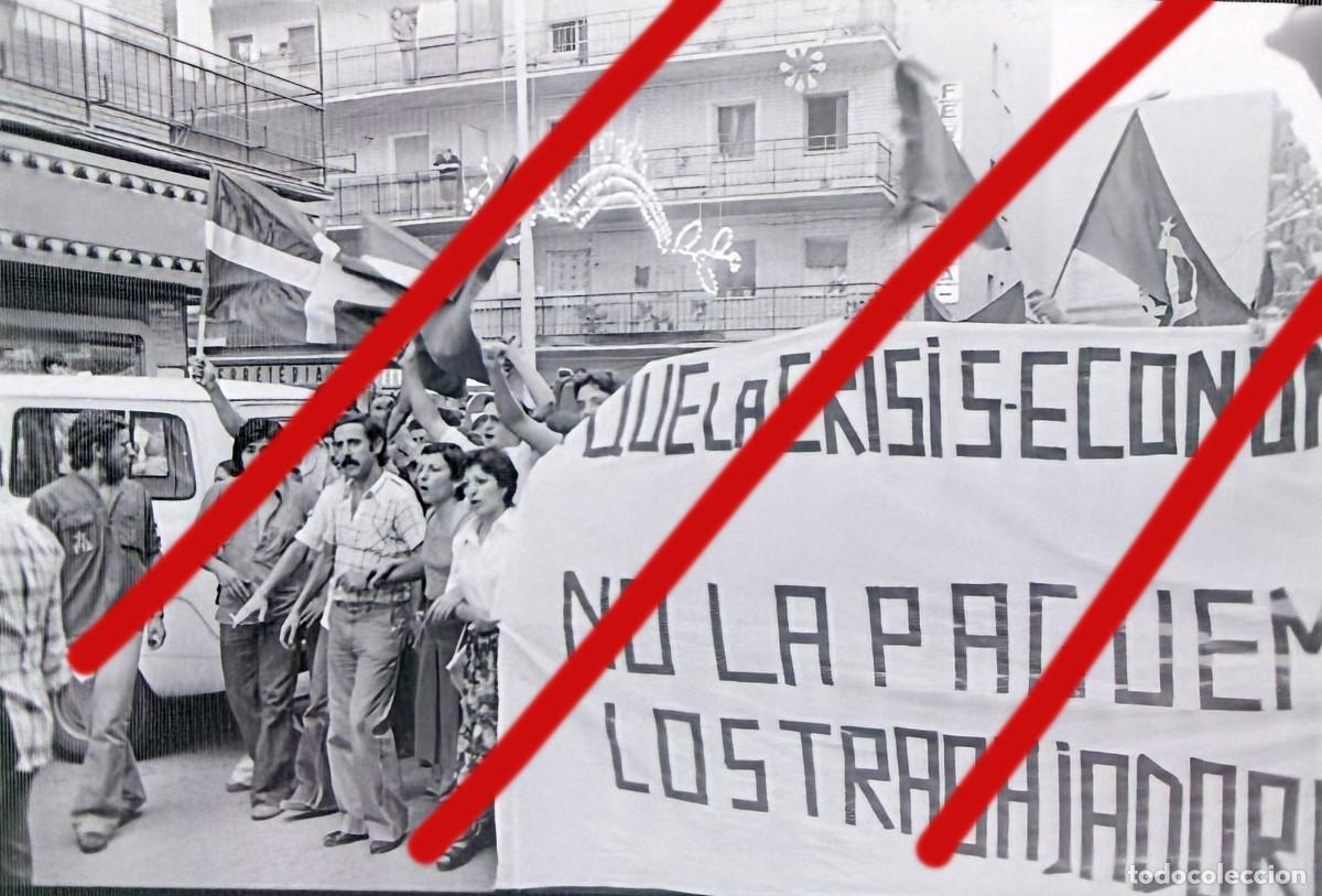 Alte Fotografie: Manifestaci&oacute;n Madrid A&ntilde;os 70 - NEGATIVO DE CELULOIDE - FOTOGRAF&Iacute;A ANTIGUA