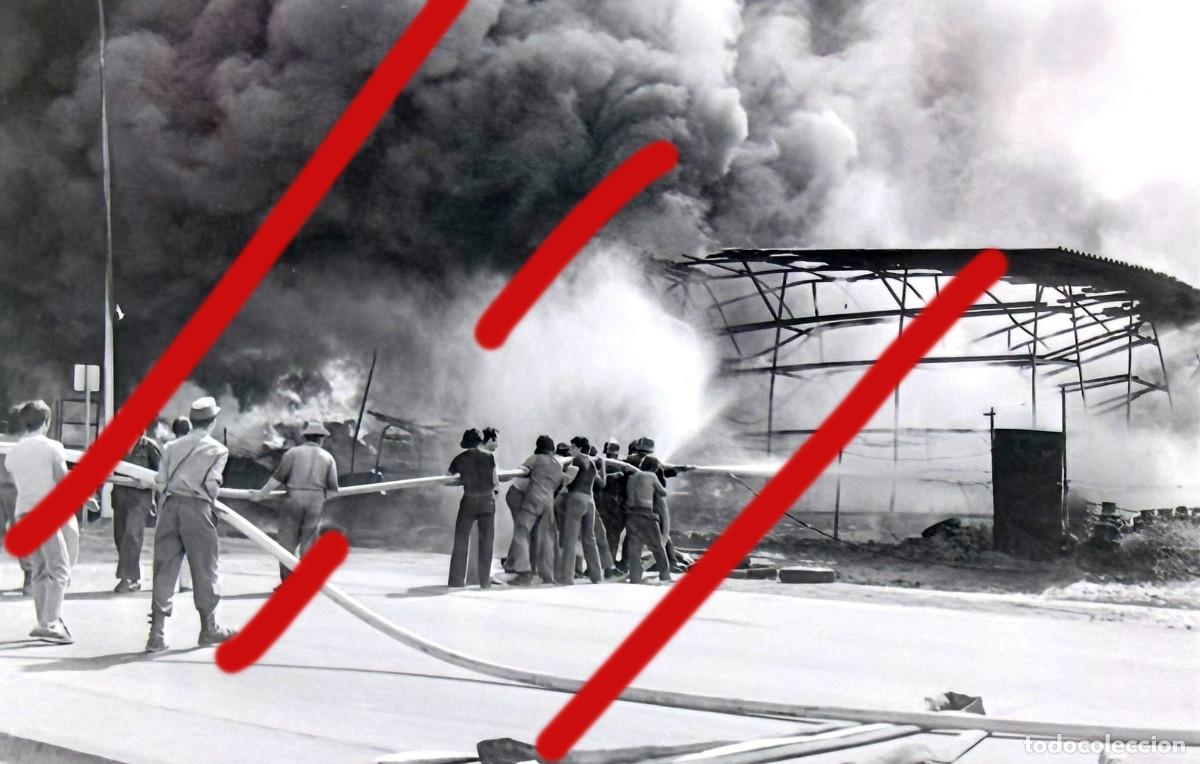Fotograf&iacute;a antigua: Incendio Madrid A&ntilde;os 70 - NEGATIVO DE CELULOIDE - FOTOGRAF&Iacute;A ANTIGUA
