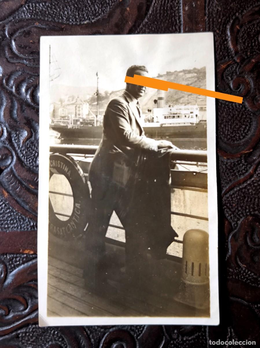 Fotograf&iacute;a antigua: Antigua fotograf&iacute;a. Desde el buque a vapor Reina Mar&iacute;a Cristina. Trasatl&aacute;ntica. A&ntilde;os 20.
