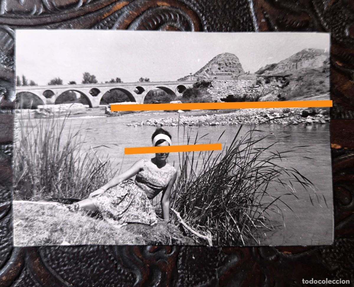 Fotograf&iacute;a antigua: Antigua fotograf&iacute;a. Puente de Zulema. Alcal&aacute; de Henares. Madrid. A&ntilde;os 60.