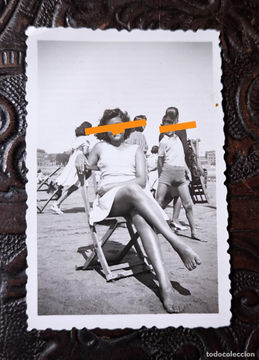 Fotografia antica: Antigua fotograf&iacute;a. En Gij&oacute;n. A&ntilde;os 40.