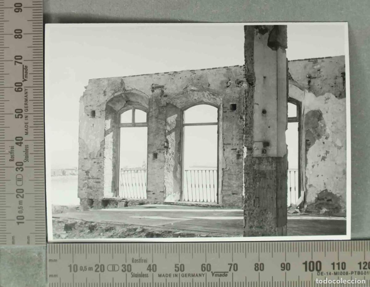 Photographie ancienne: FOTOGRAFIA. DA&Ntilde;O EDIFICIO GUERRA CIVIL ALGECIRAS HACIA 1940
