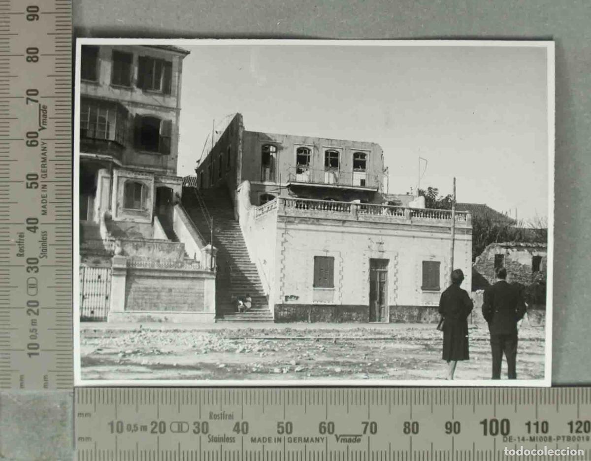 Photographie ancienne: FOTOGRAFIA. EDIFICIOS DA&Ntilde;ADOS GUERRA CIVIL ALGECIRAS. HACIA 1940