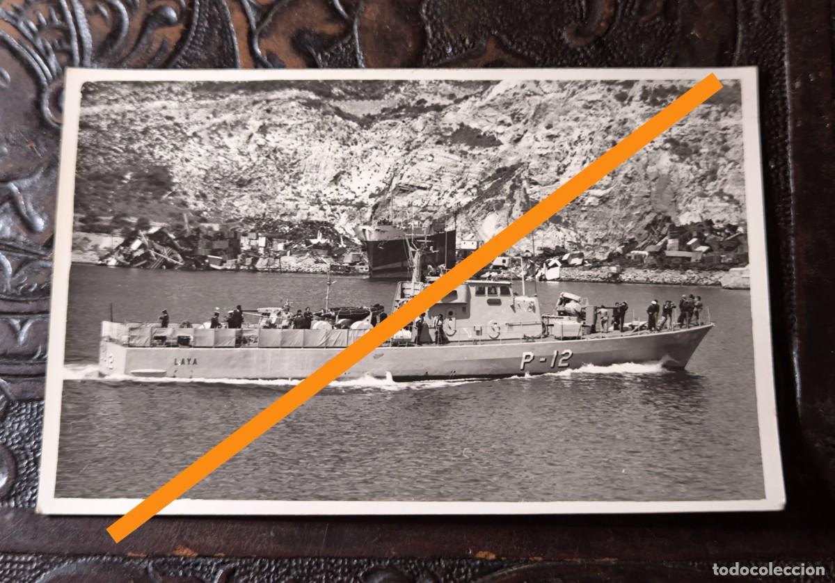 Fotograf&iacute;a antigua: Antigua fotograf&iacute;a. Barco militar, patrullera ligera Laya. Fot&oacute;grafo Casau. Cartagena